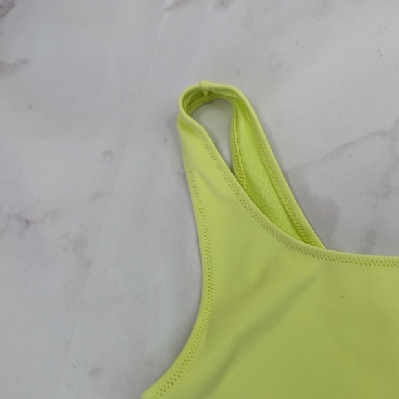 Good American Swim Top Women Green Key Lime Scuba One Shoulder Bikini - Picture 2 of 12